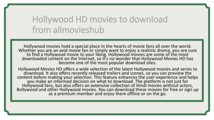 Exploring the World of AllMoviesHub: Your Ultimate Movie Destination