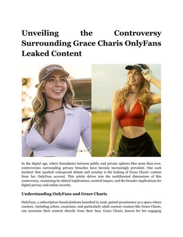 Grace Charis Leak: Understanding the Controversy and Its Impact
