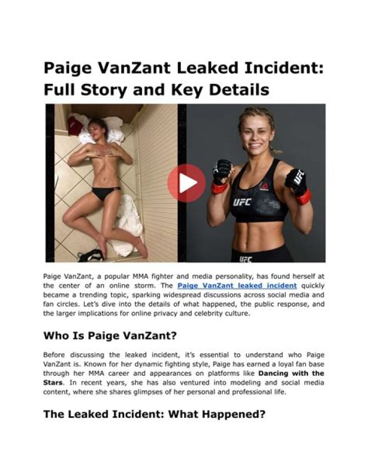 Paige VanZant Leaked OnlyFans: Unveiling the Controversy and Its Implications