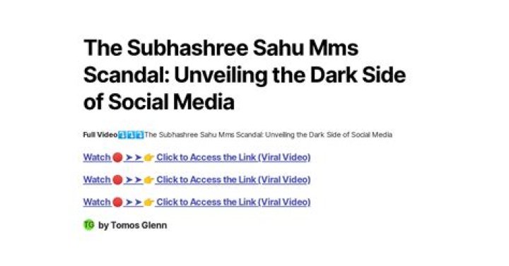 Understanding the Subhashree Sahu MMS Leaked Controversy: A Comprehensive Guide